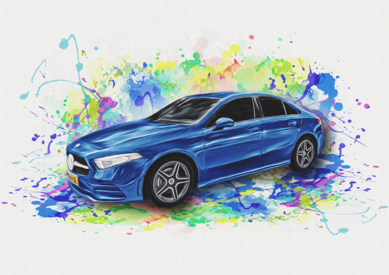 Een unieke tekening van je vrachtwagen of auto