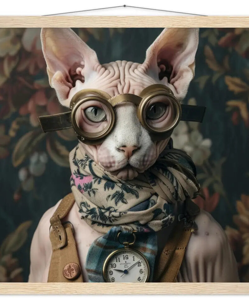 Schoolposter van een vrouwelijke Sphynx kat