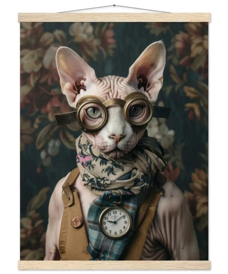 Schoolposter van een vrouwelijke Sphynx kat