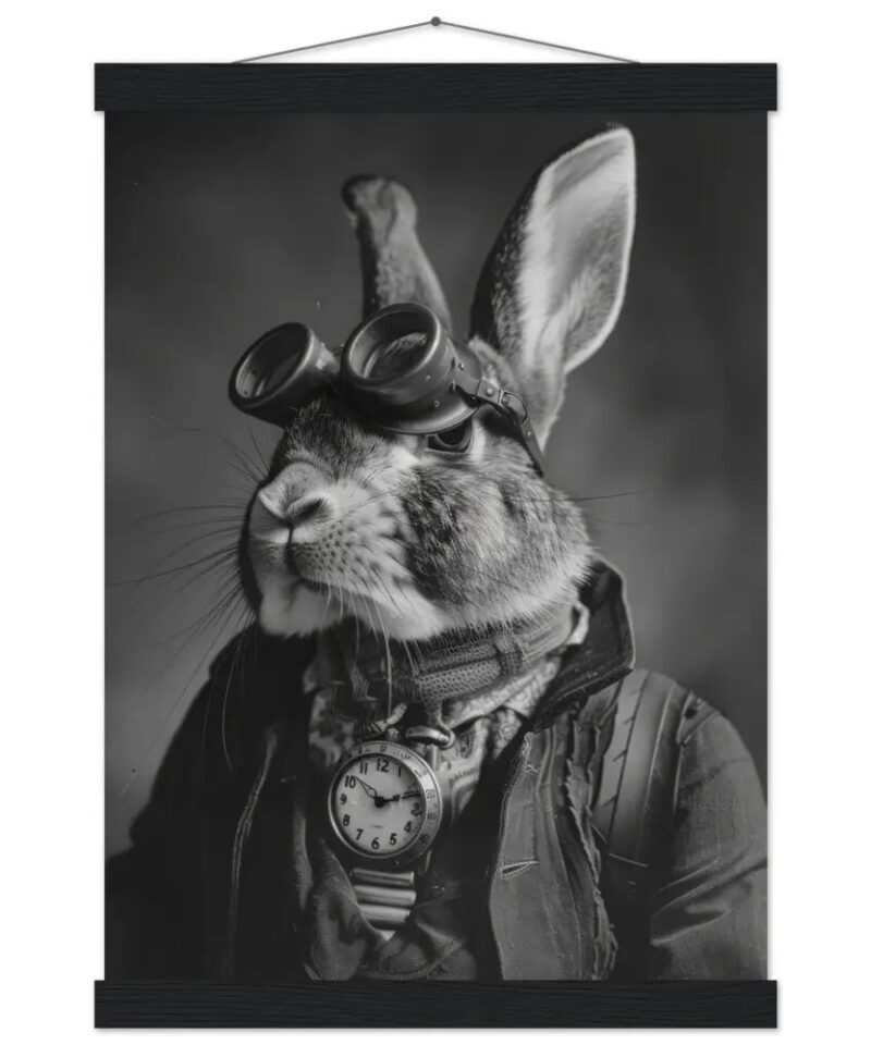 Schoolposter van een konijn