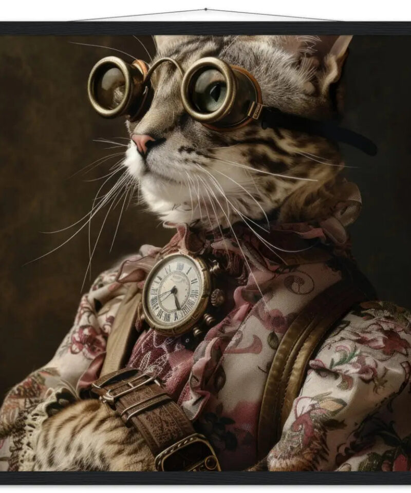 Schoolposter van een vrouwelijke Savannah kat