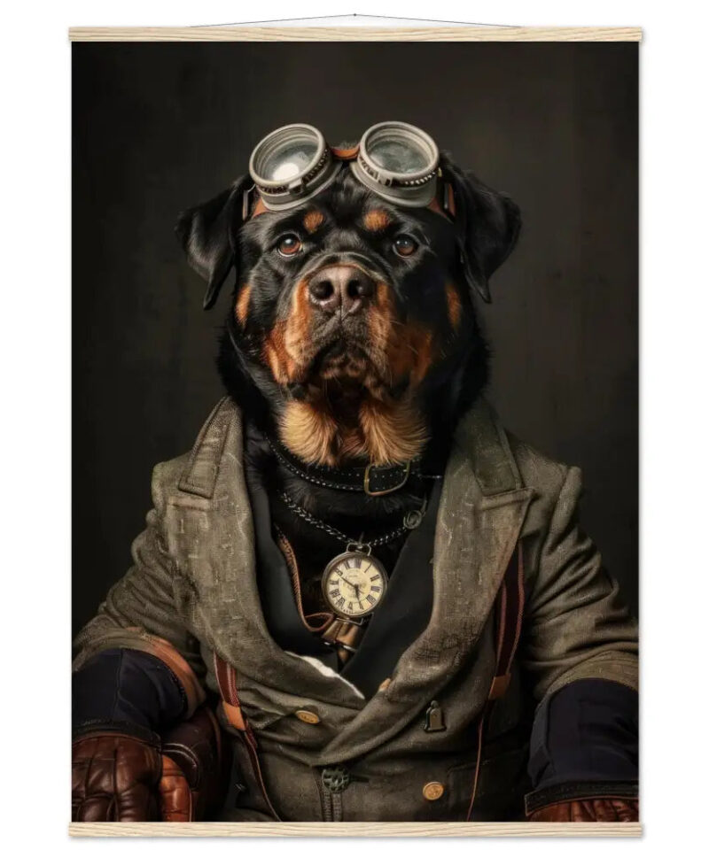 Schoolposter van een Rottweiler hond