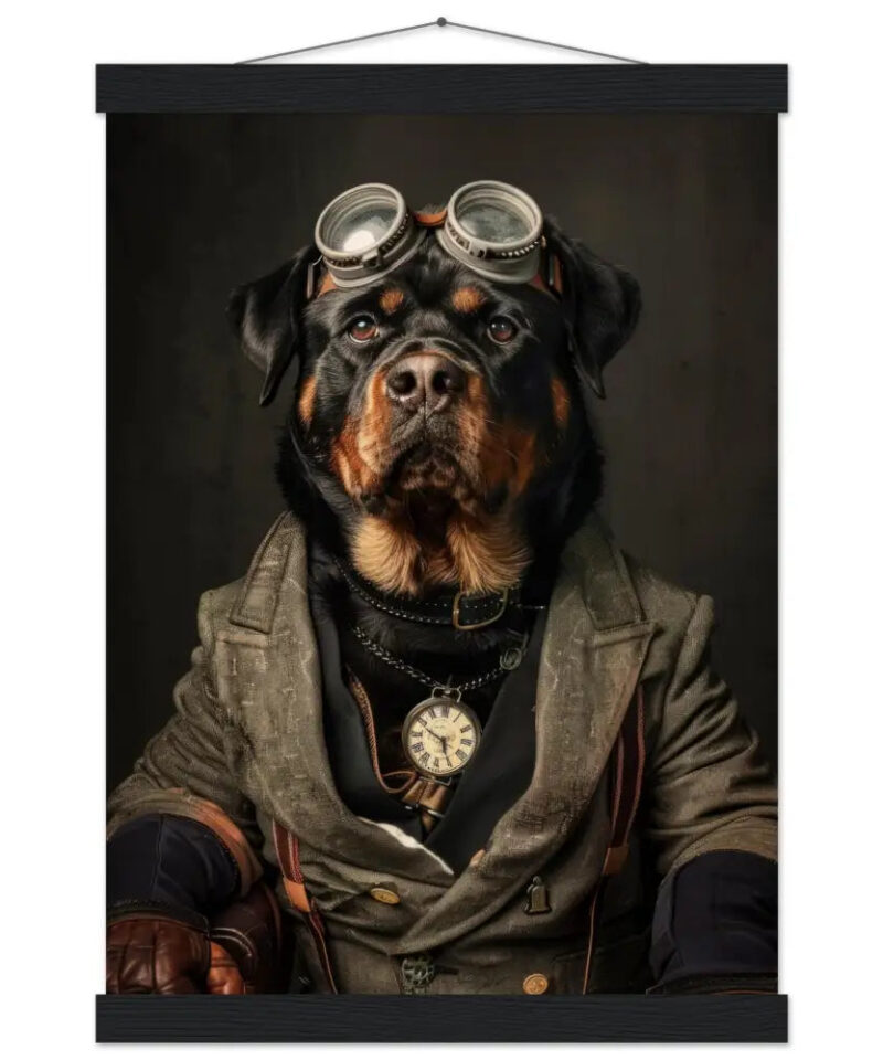 Schoolposter van een Rottweiler hond