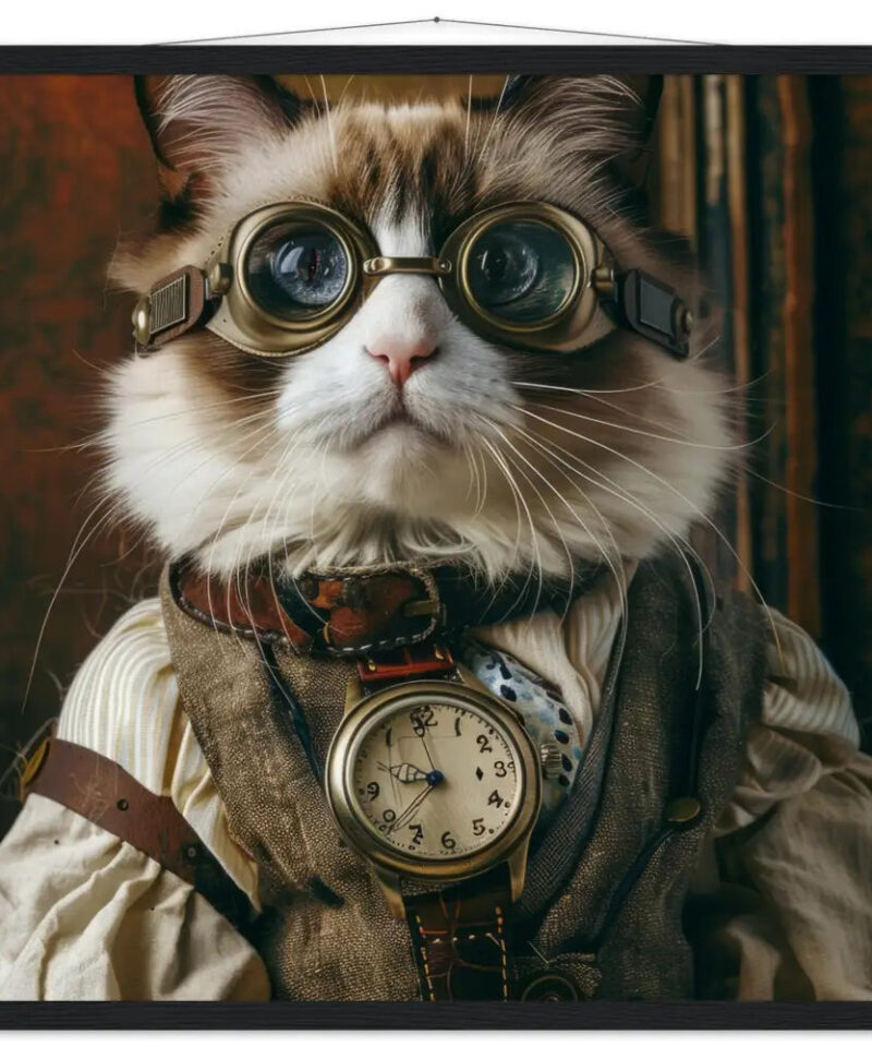 Schoolposter van een mannelijke Sneeuwschoen kat