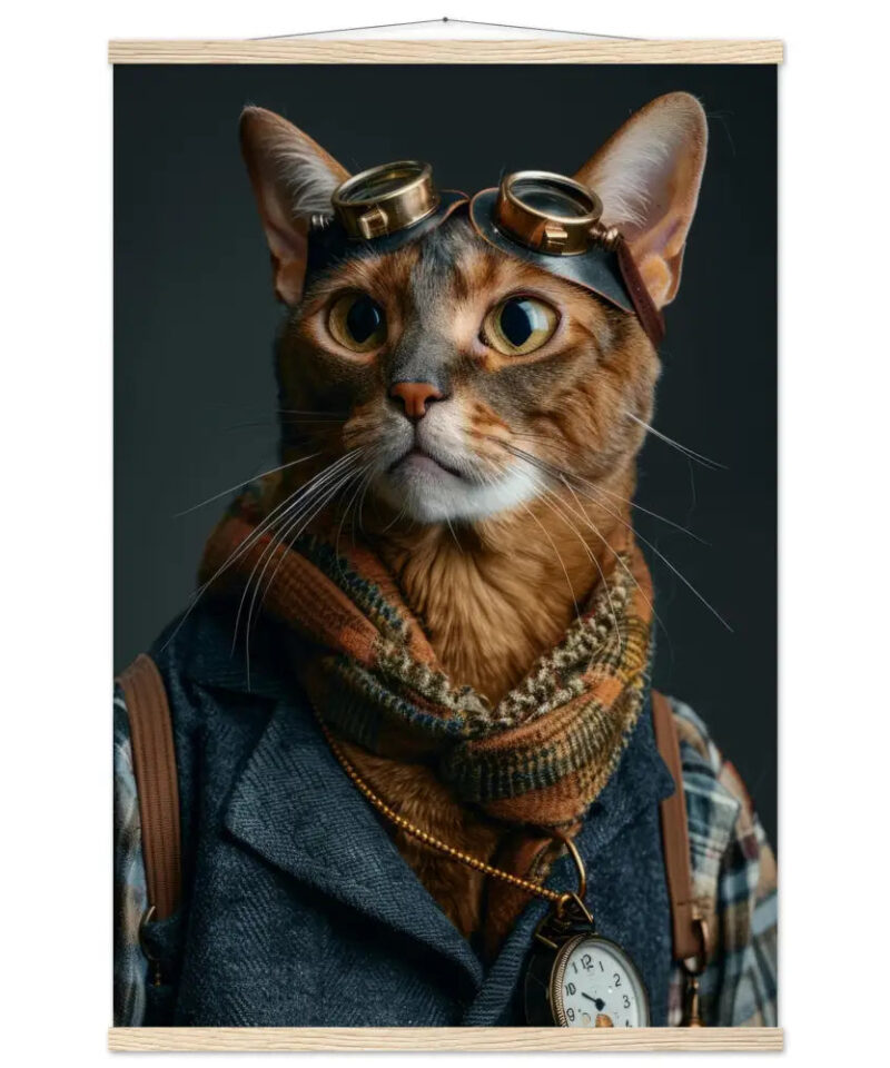 Schoolposter van een mannelijke Abessijn kat