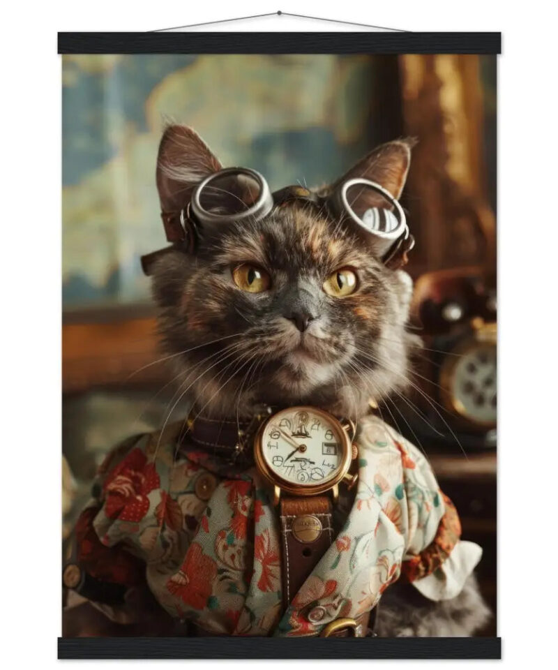 Schoolposter van een vrouwelijke Chartreux kat