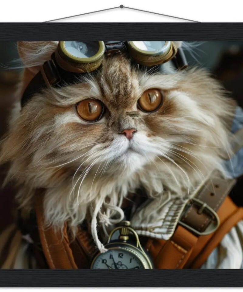 Schoolposter van een vrouwelijke Perzische traditionele kat