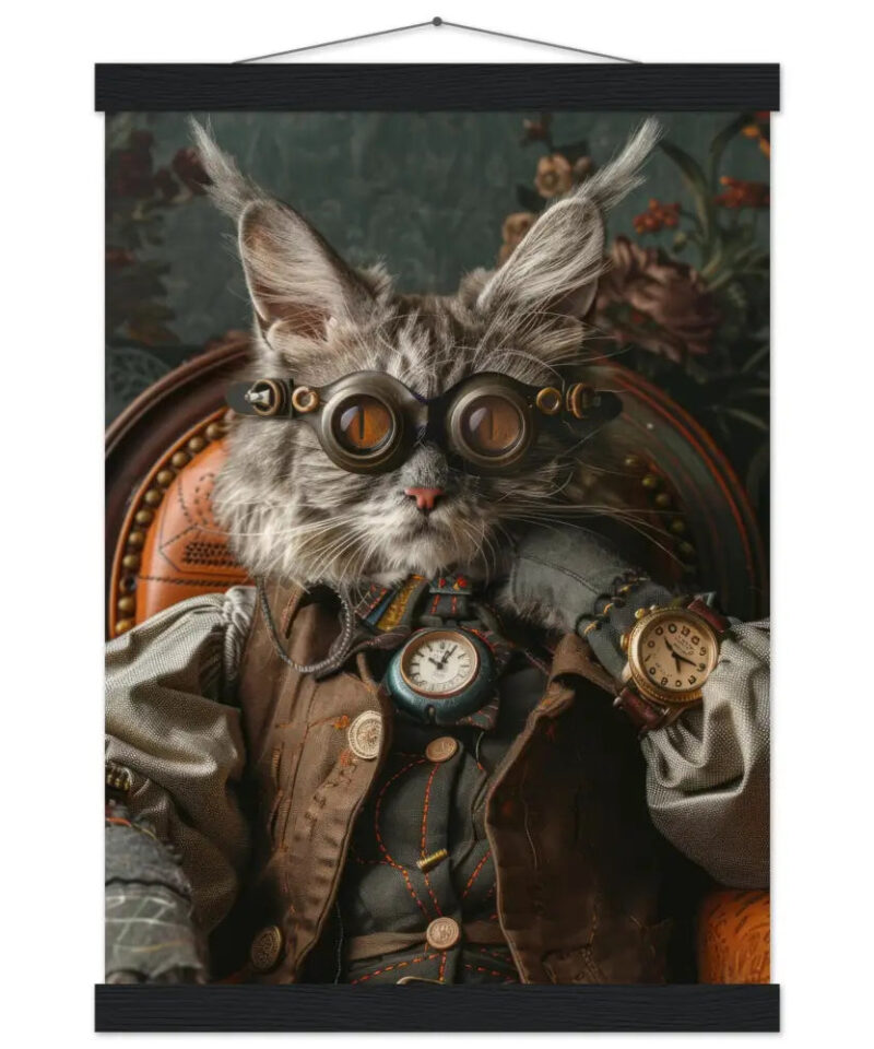 Schoolposter van een vrouwelijke Lykoi kat