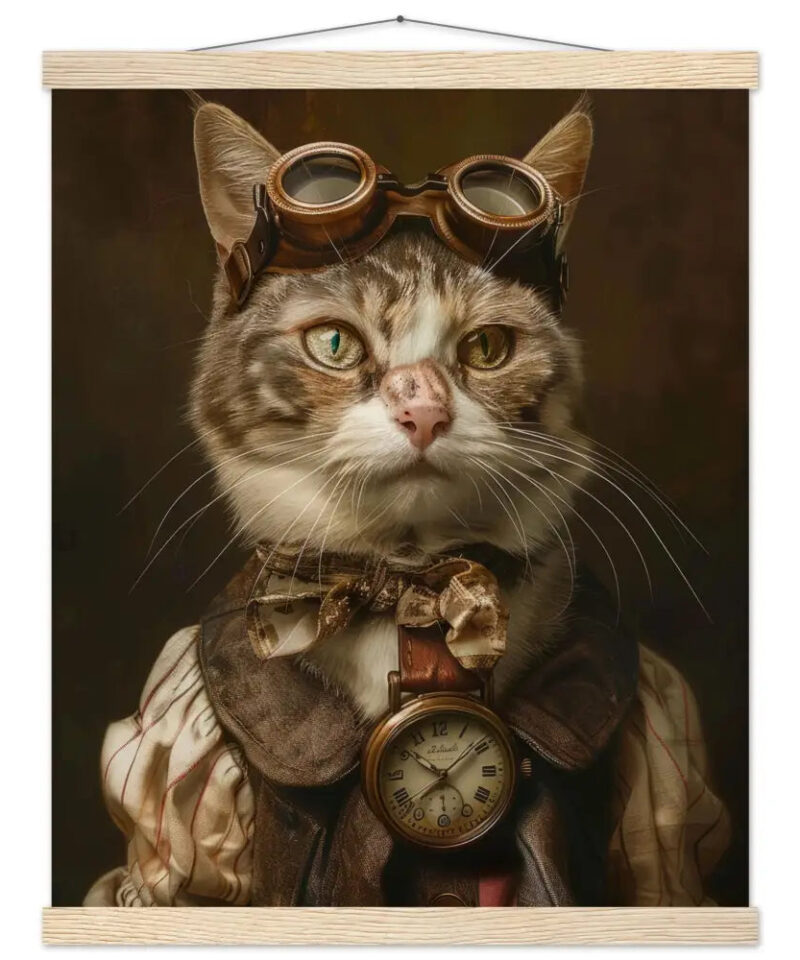 Schoolposter van een vrouwelijke Chartreux kat