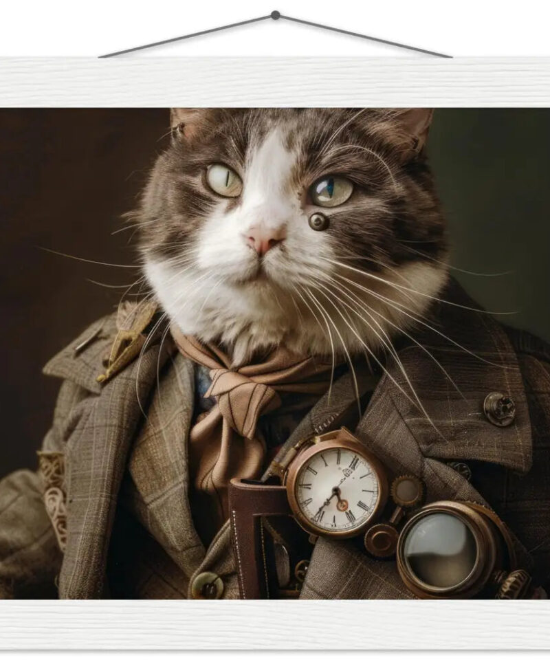 Schoolposter van een mannelijke Manx kat