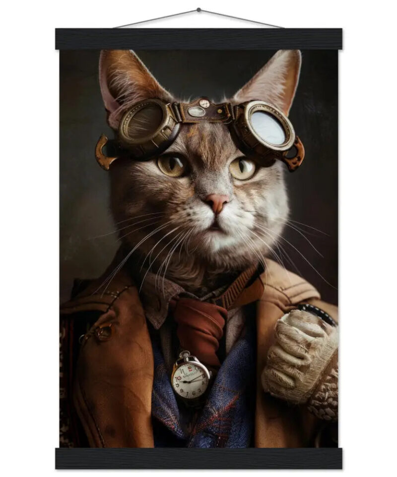 Schoolposter van een mannelijke Chausie kat