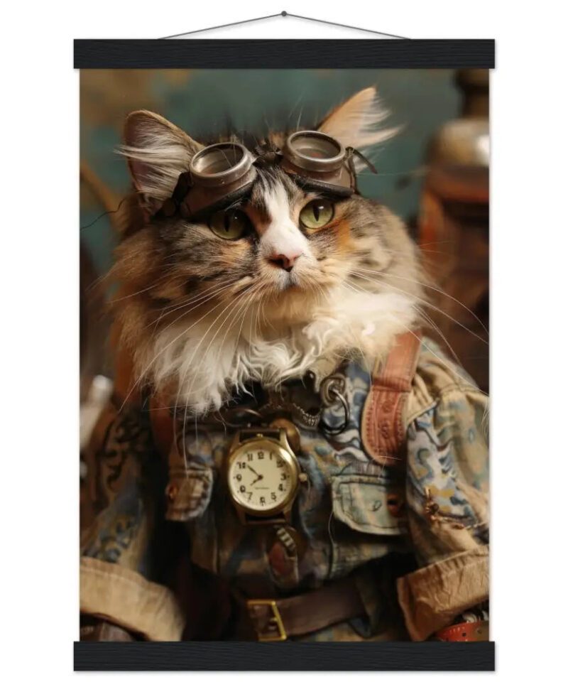 Schoolposter van een vrouwelijke Manx kat