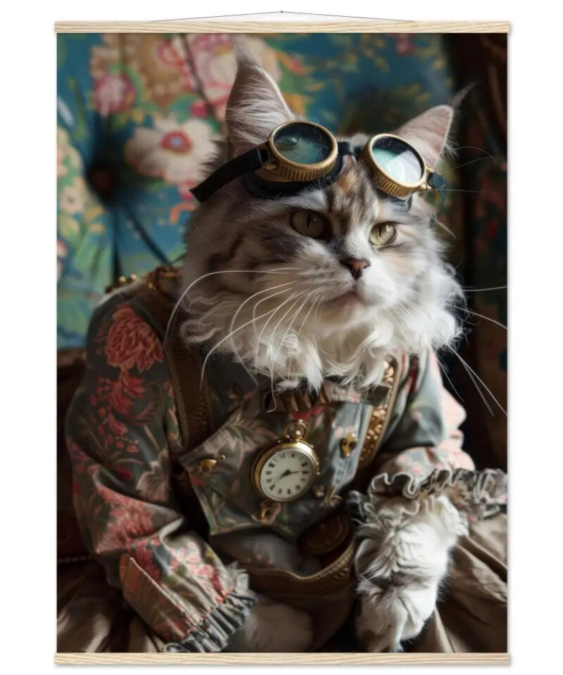 Schoolposter van een vrouwelijke Minskin kat