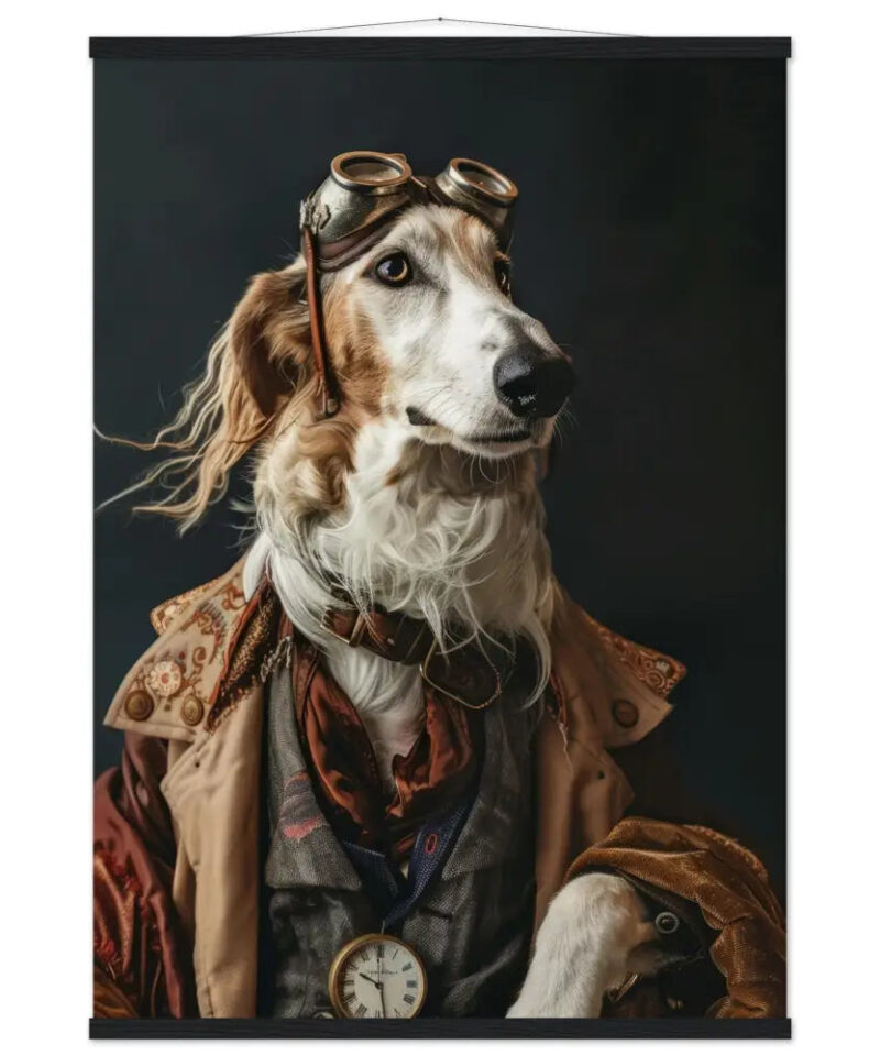 Schoolposter van een Barsoi hond